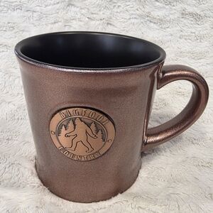 BIGFOOT COUNTRY Coffee Mug Cup 16 oz. Collectible Copper Emblem Rose Gold